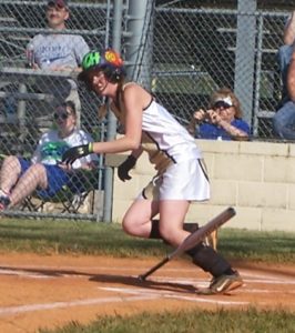 Rachel Morris had a couple of hits and an RBI against the Lady Blue Devils. 