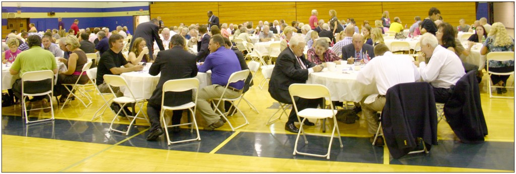 WELL ATTENDED-A large crowd heard speeches from radio personality Carl Boyd, Jr. and Tennessee Secretary of State Tre Hargett at the third annual Upper Cumberland Reagan Day Dinner held recently at Livingston Academy.