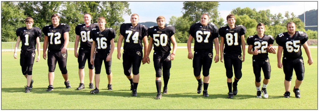 WALKING TALL-Pictured are the 10 senior players on this year’s Bulldog football team ready to roll out their talents this Friday night against East Robertson. (photo courtesy Billy Kendall)