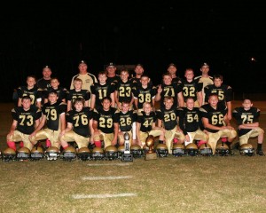 CHAMPION SENIOR DAWGS-The Senior Bulldog’s destroyed Trousdale County 37-0 to finish with a perfect season and a conference title, as did the other two Clay County Youth Football teams. Pictured are (front row) James Ashley #73, Tyler Harris #79, Luke Thompson #76, Joseph Marcom #29, Jimmy Burchett #26, Alec Kerr #44, Carson Sharp #20, Levi Garrett #54, Billy Isabell #66, and Hunter Kyle #75; (standing) Carson Baskerville #30, Bryce Bailey #8, Andrew Burks #22, Keaton Arms  #11, Grant Strong #23, Kolby Boles #38, Wade Coons #71, John Hamilton #32, and Aden Smith #55. The team is coached by Jason Coons, Steven Arms, Head Coach Jason Hamilton, Lee Boles, Bobby “Toopy” Kerr, and Brent Burchett. (photo submitted)