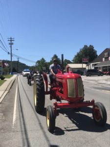 Tractor parade at Homecoming Days in Celina