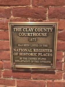 Clay Courthouse historic registry